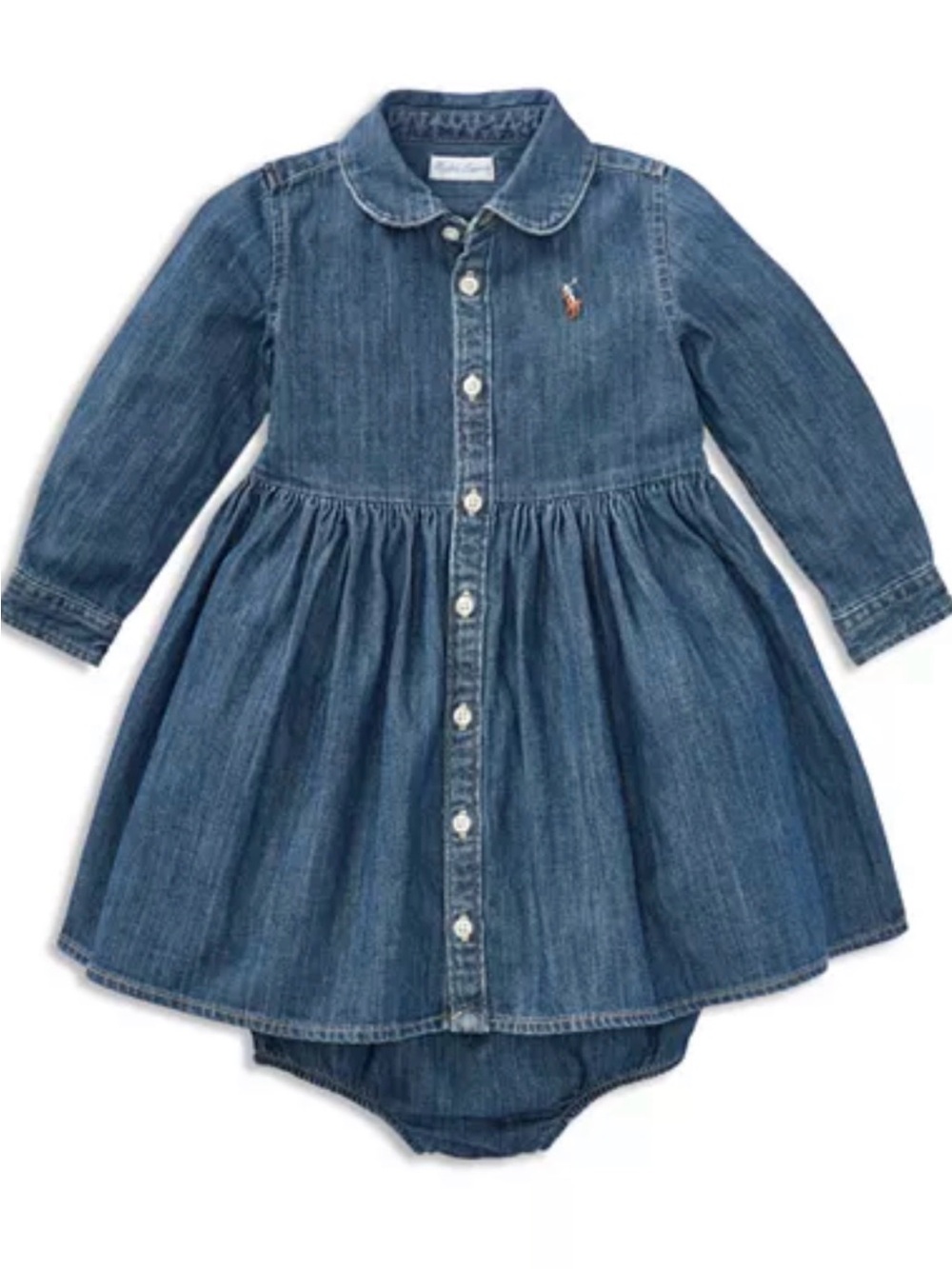 Ralph Lauren Denim Button-Front Dress with bottoms 50%OFF SEND OFFERS